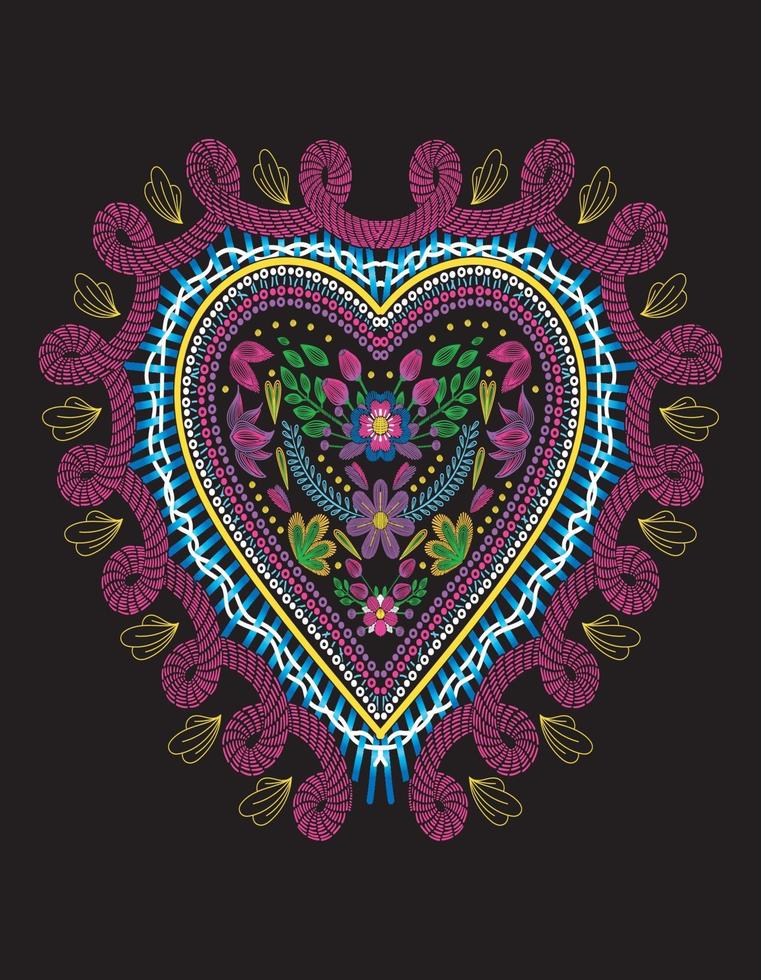 heart native hadmade vector