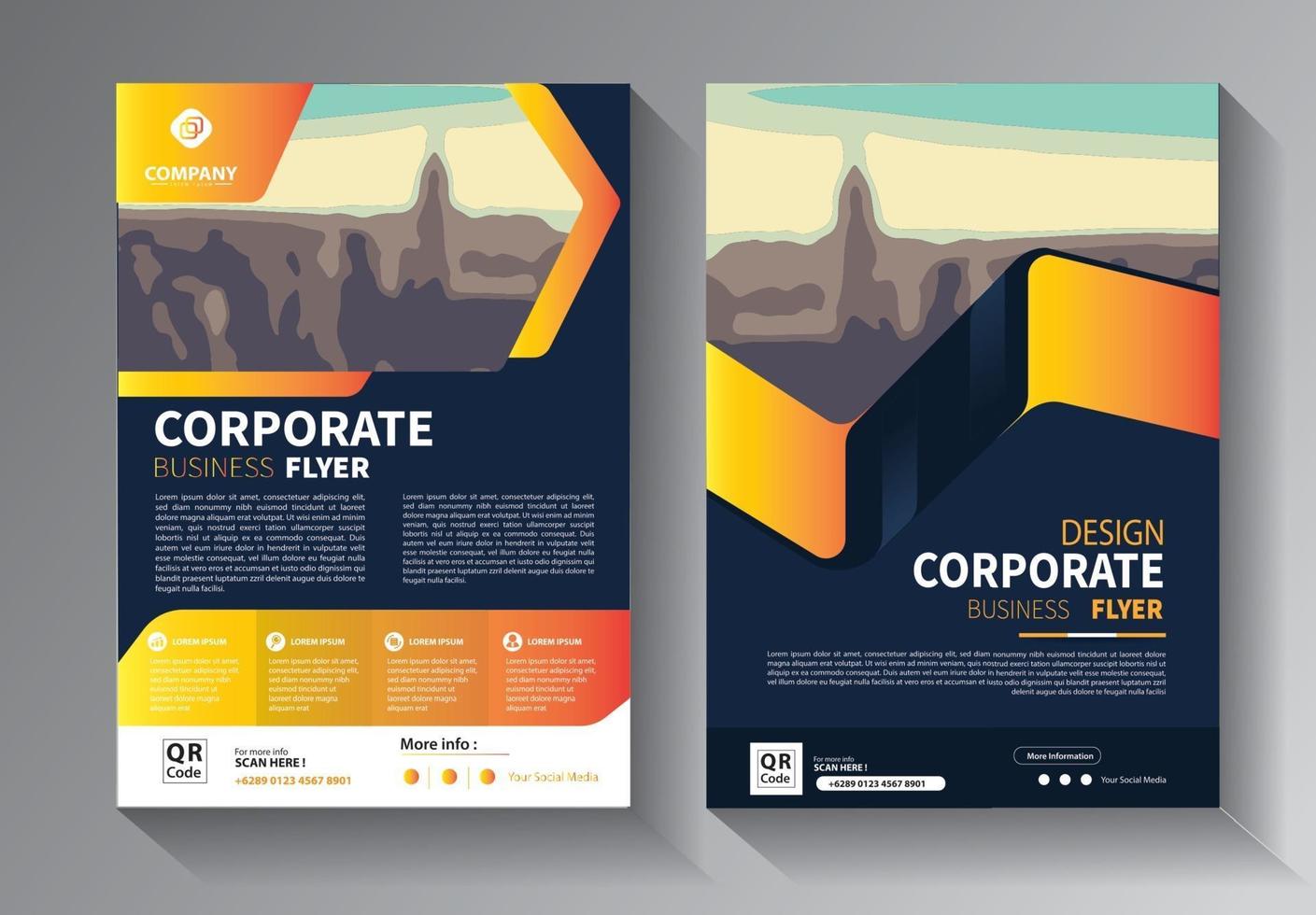 poster flyer pamphlet brochure cover layout annual report vector