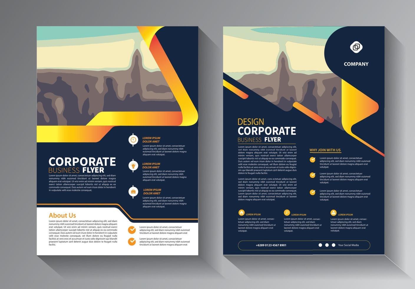 poster flyer pamphlet brochure cover layout annual report vector