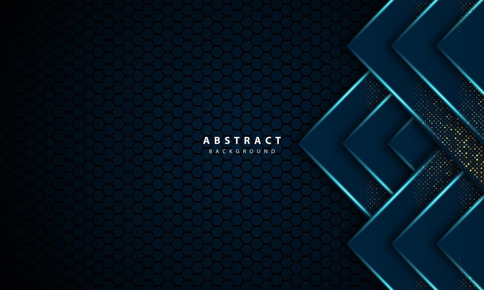 3d abstract light blue hexagon vector illustration background