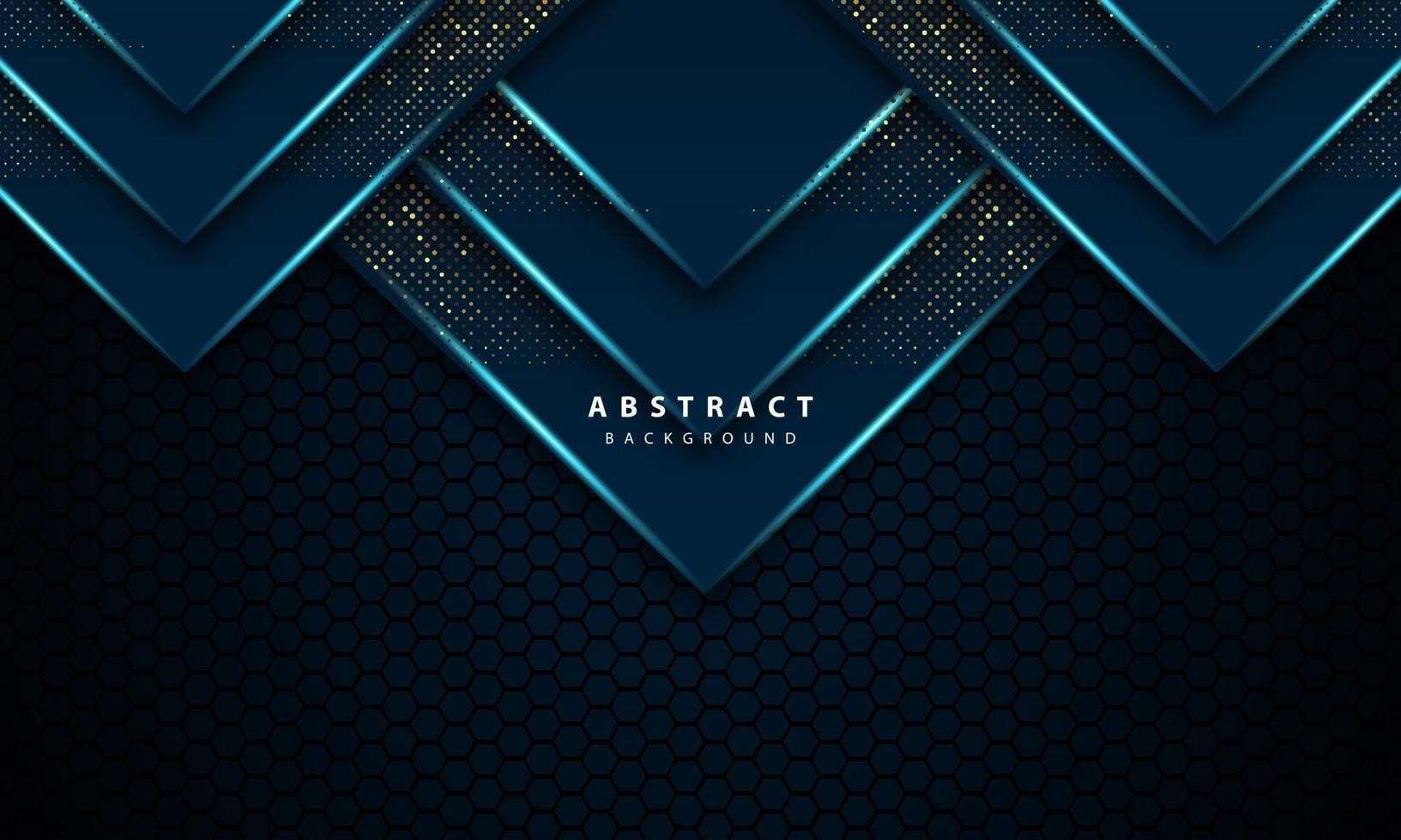 3d abstract light blue hexagon vector illustration background