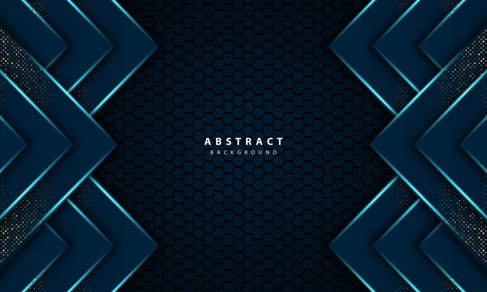 3d abstract light blue hexagon vector illustration background