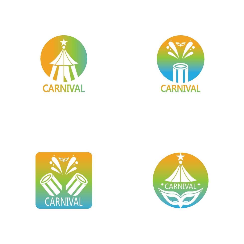 icono de carnaval y plantilla de vector de símbolo
