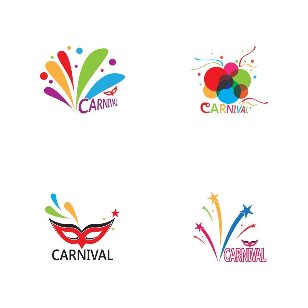 icono de carnaval y plantilla de vector de símbolo