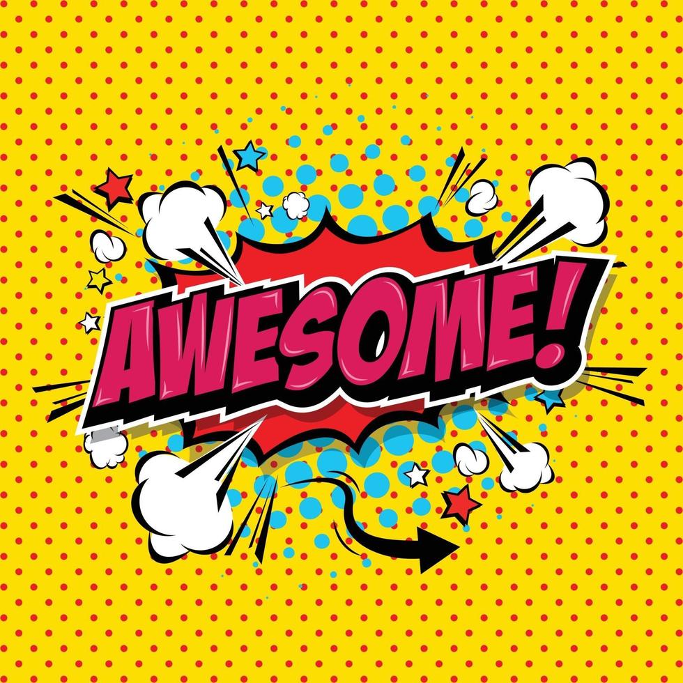 Awesome Comic Speech Bubble Cartoon art and illustration vector file.