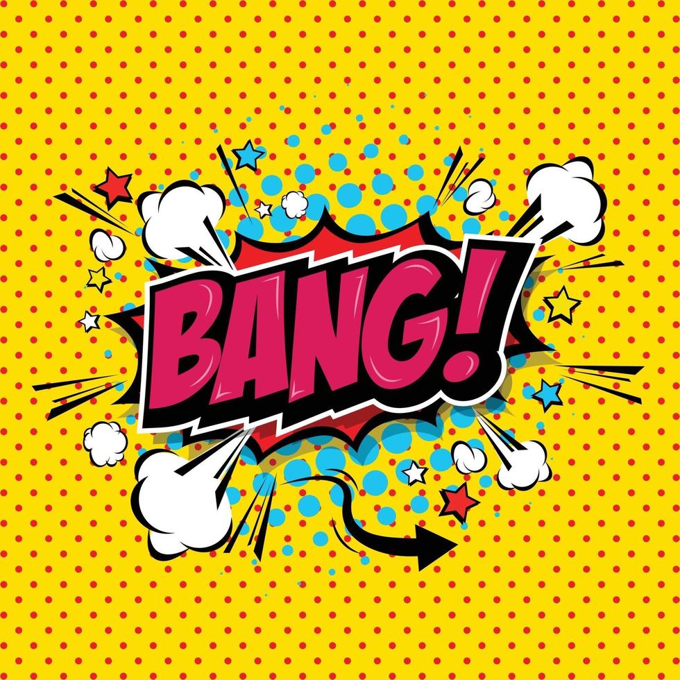 Bang Comic Speech Bubble Cartoon art and illustration vector file.