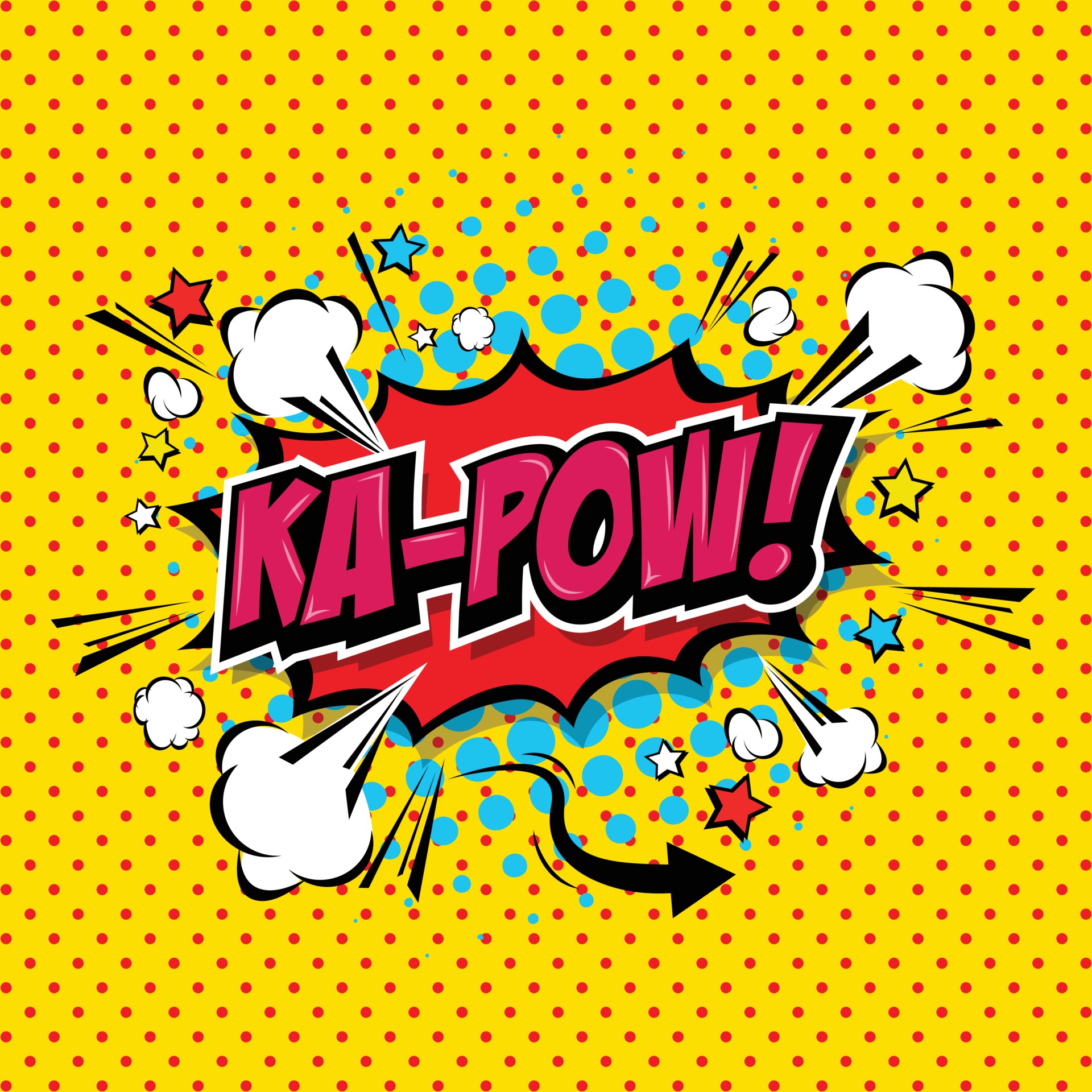 KaPow Comic Speech Bubble Cartoon art and illustration vector file