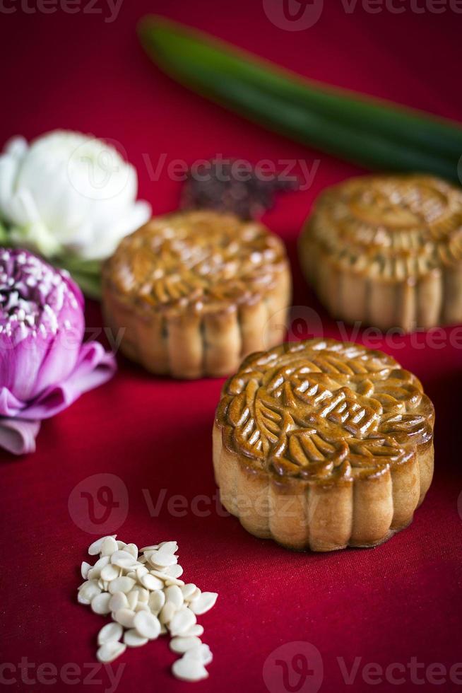 Gourmet traditional Chinese festive mooncake pastry dessert photo