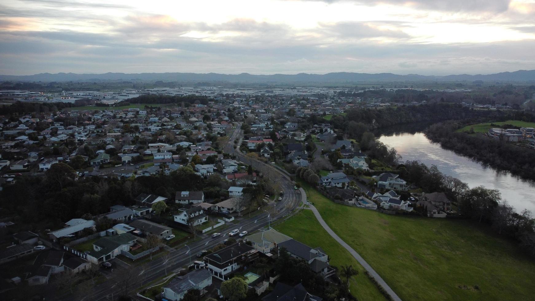 Aerial view of Hamilton, New Zealand photo