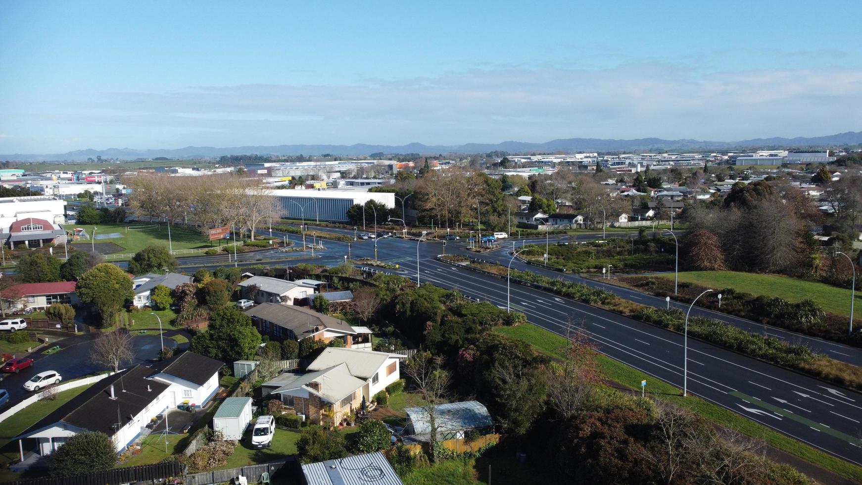 Aerial view of Hamilton, New Zealand photo