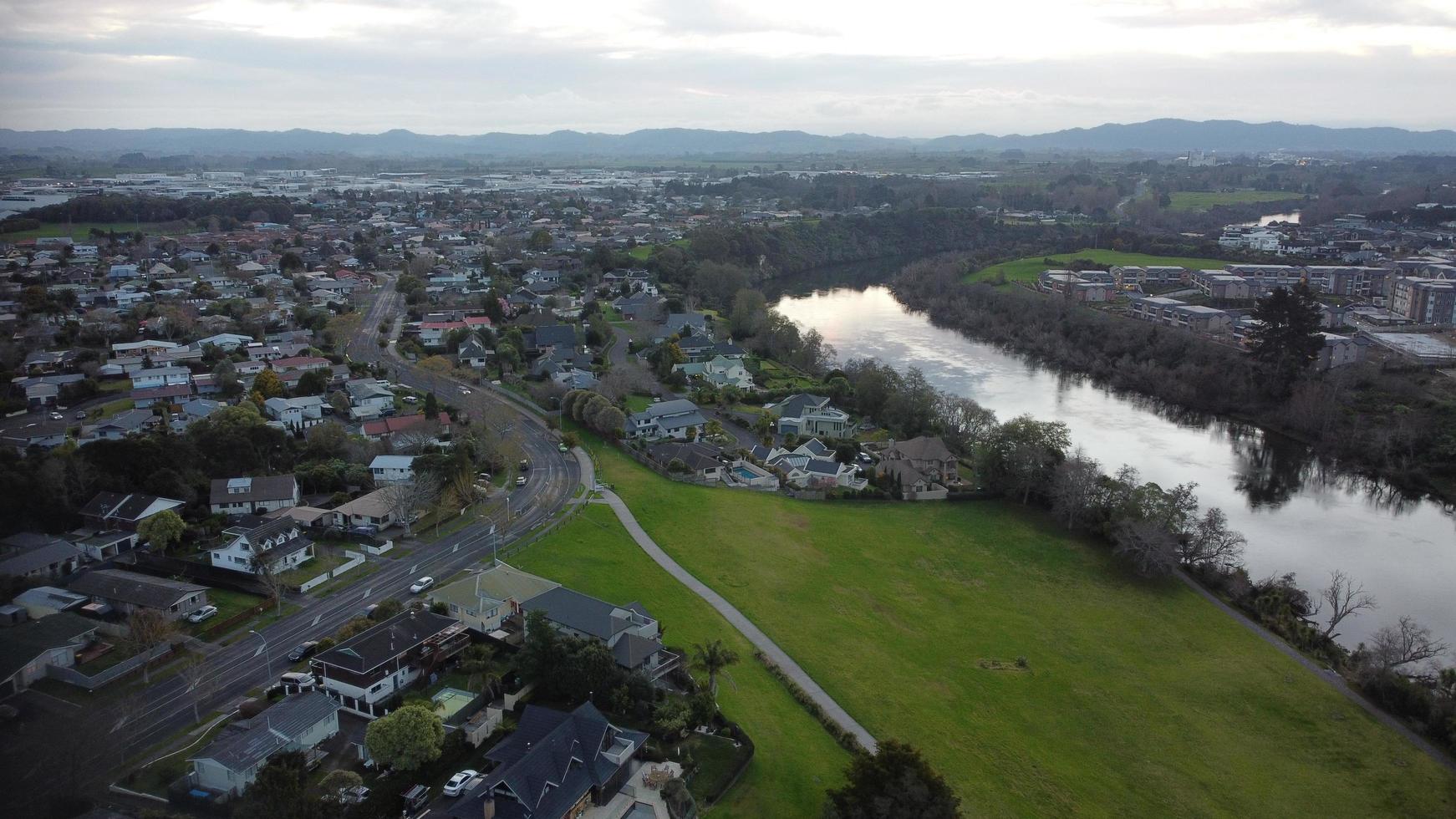 Aerial view of Hamilton, New Zealand photo