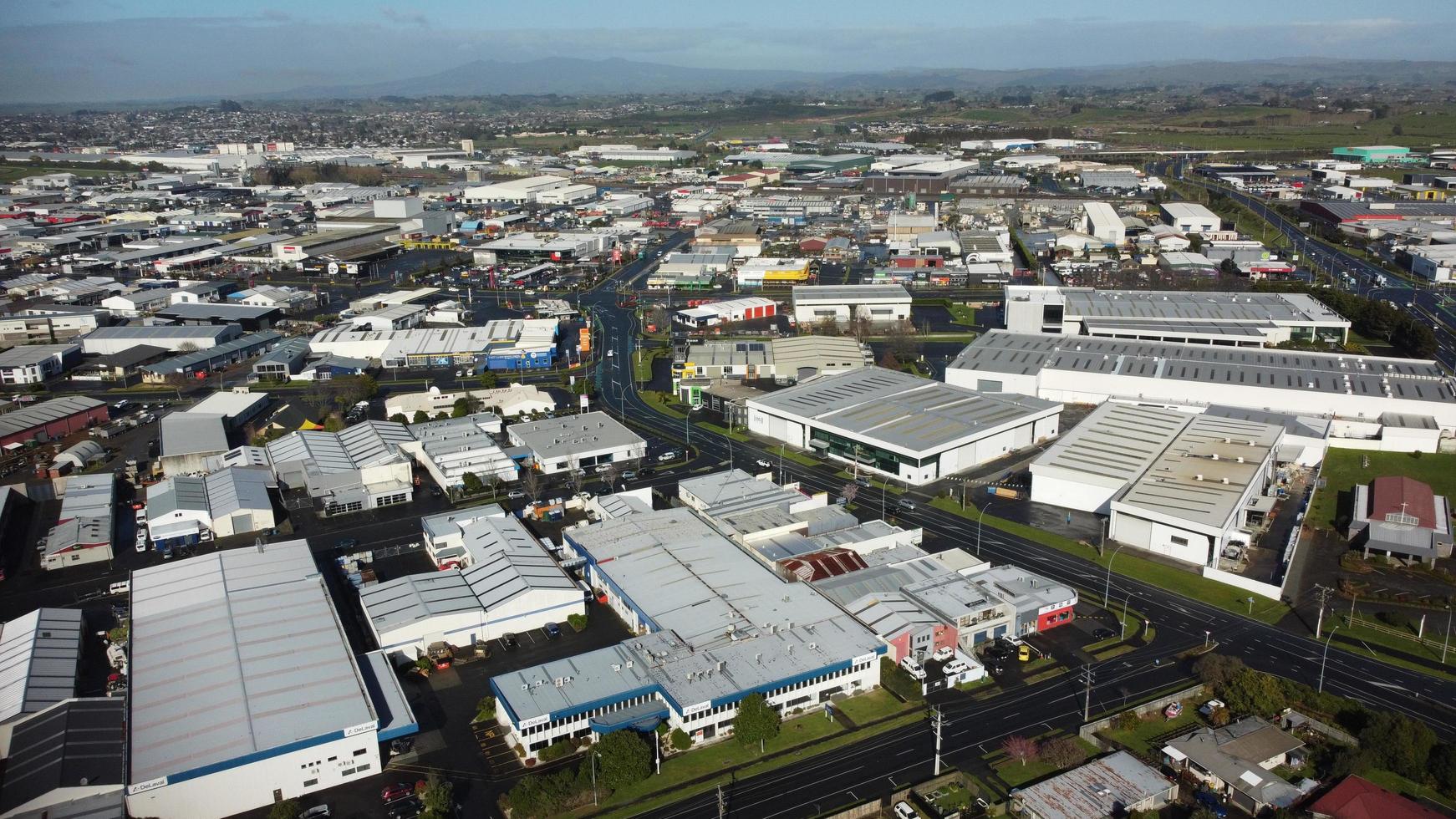 Aerial view of Hamilton, New Zealand photo