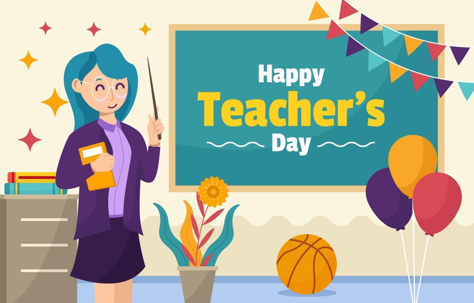 Happy Teacher's Day Background vector