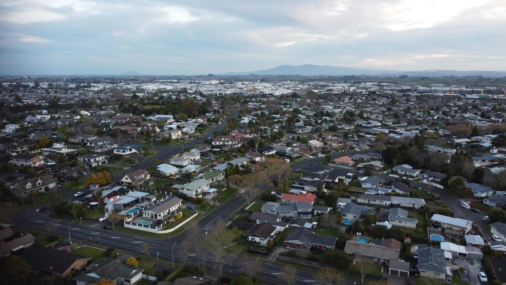 Aerial view of Hamilton, New Zealand photo