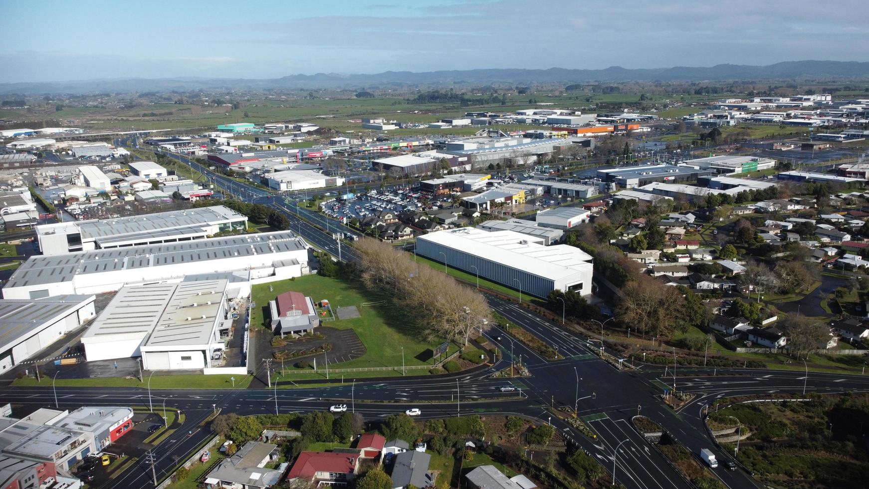 Aerial view of Hamilton, New Zealand photo