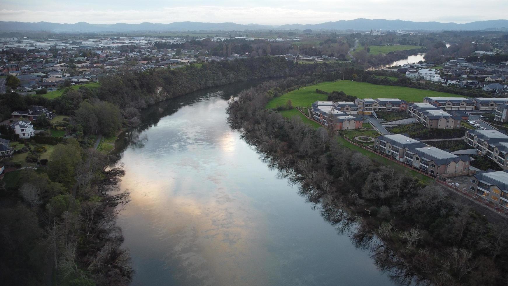 Aerial view of Hamilton, New Zealand photo