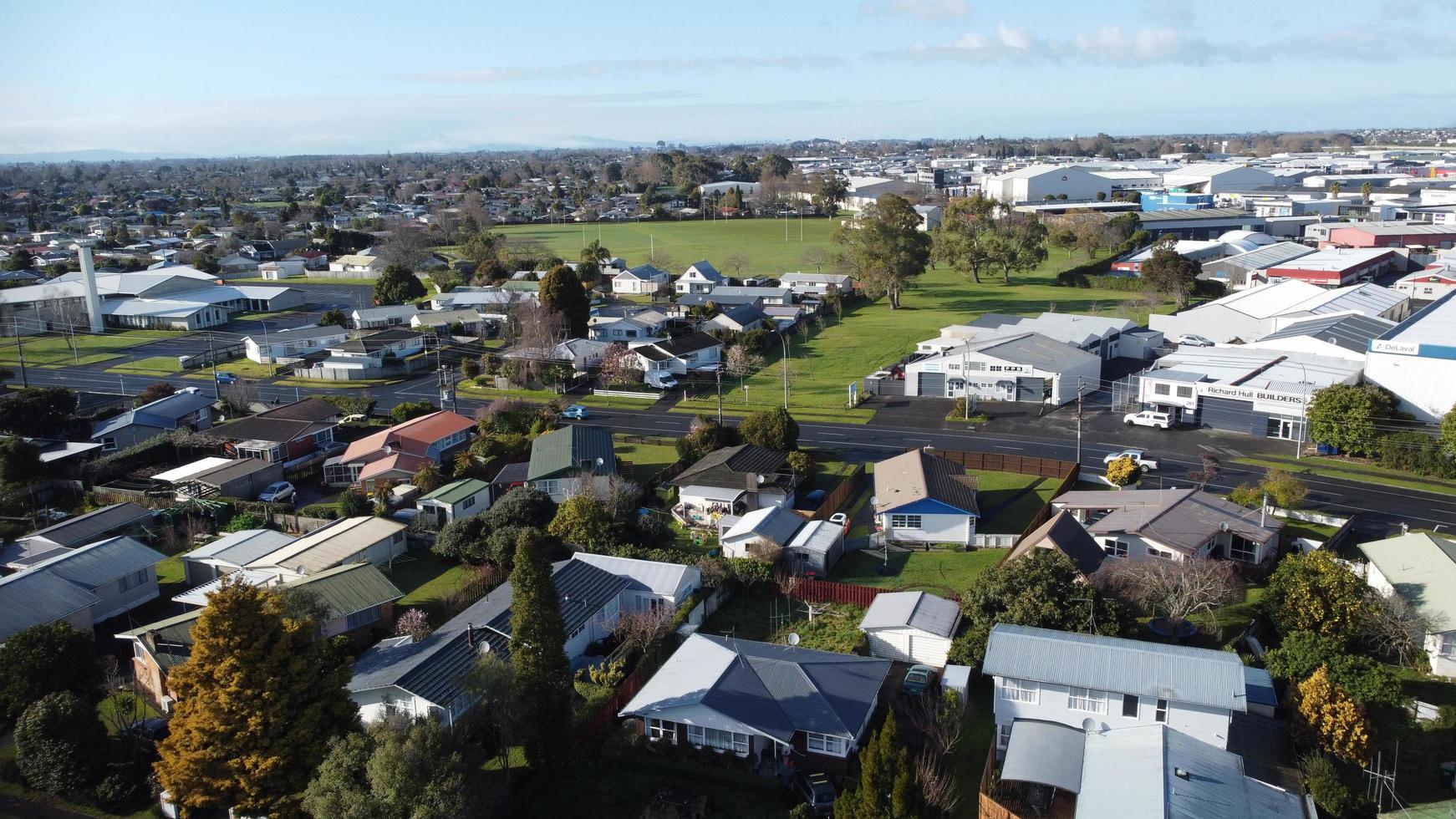 Aerial view of Hamilton, New Zealand photo