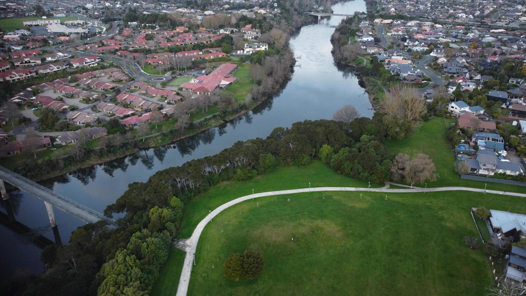 Aerial view of Hamilton, New Zealand photo