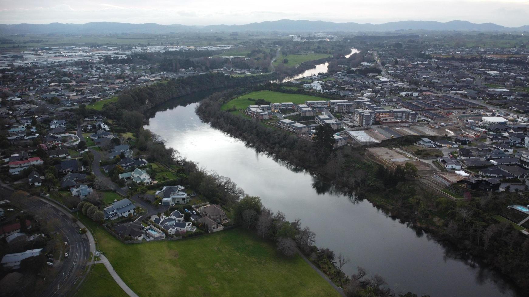 Aerial view of Hamilton, New Zealand photo