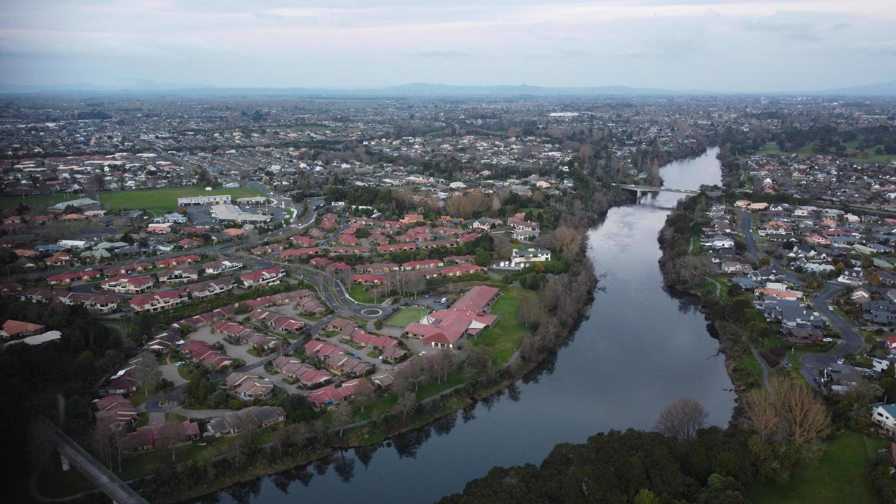 Aerial view of Hamilton, New Zealand photo