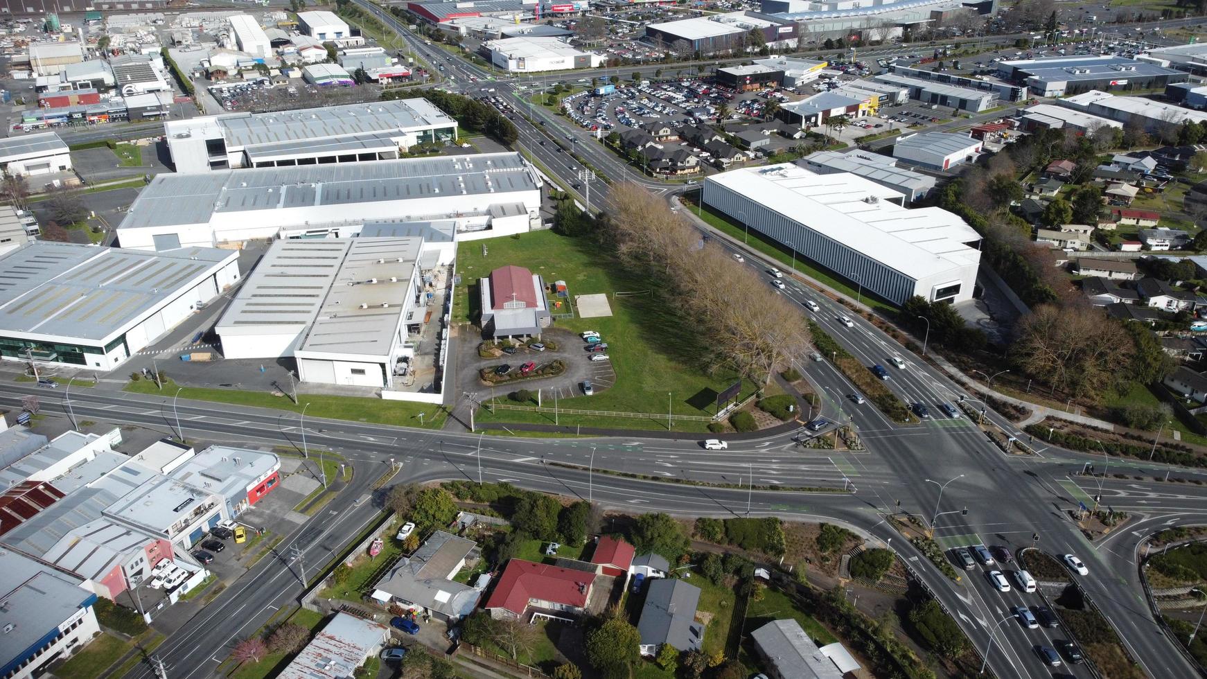 Aerial view of Hamilton, New Zealand photo