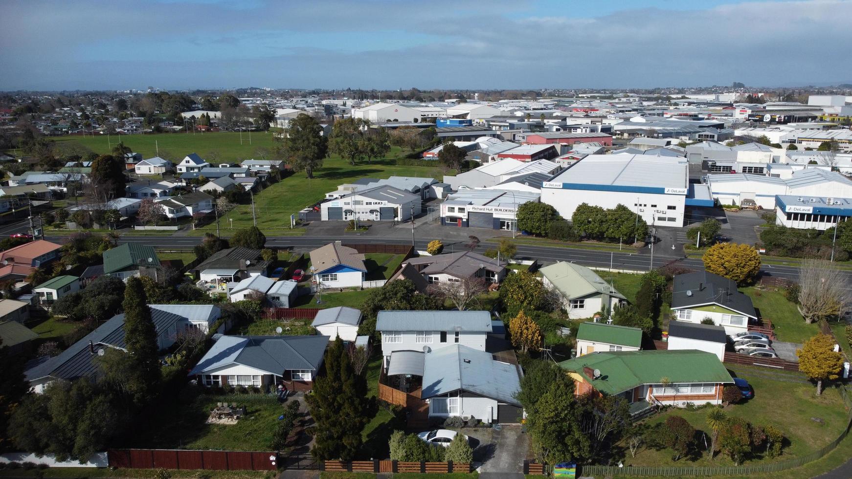 Aerial view of Hamilton, New Zealand photo