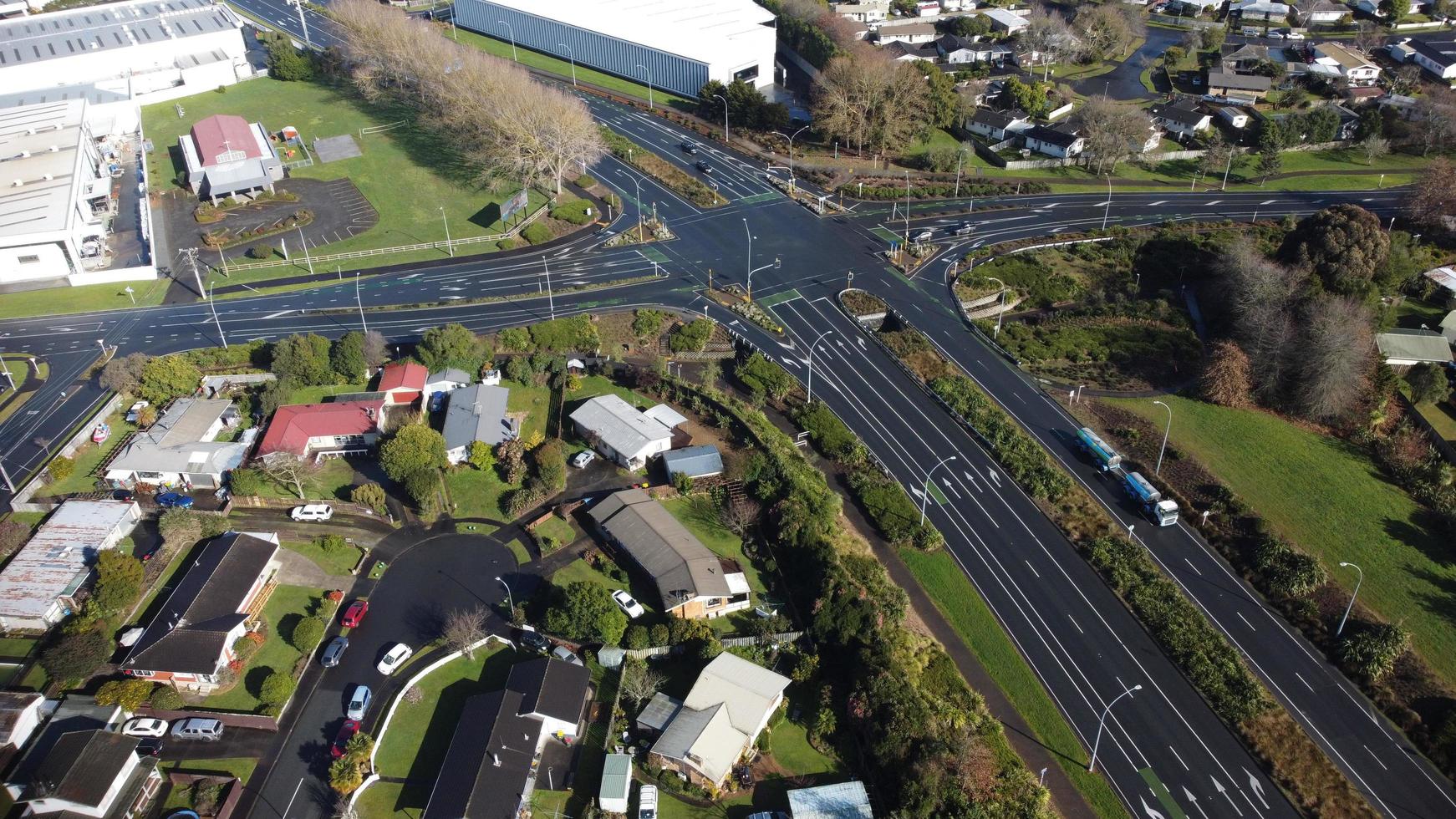 Aerial view of Hamilton, New Zealand photo