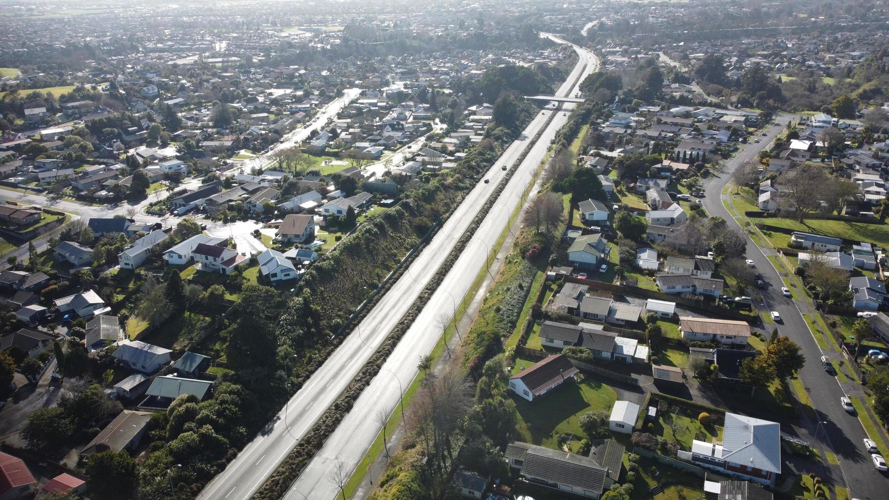 Aerial view of Hamilton, New Zealand photo