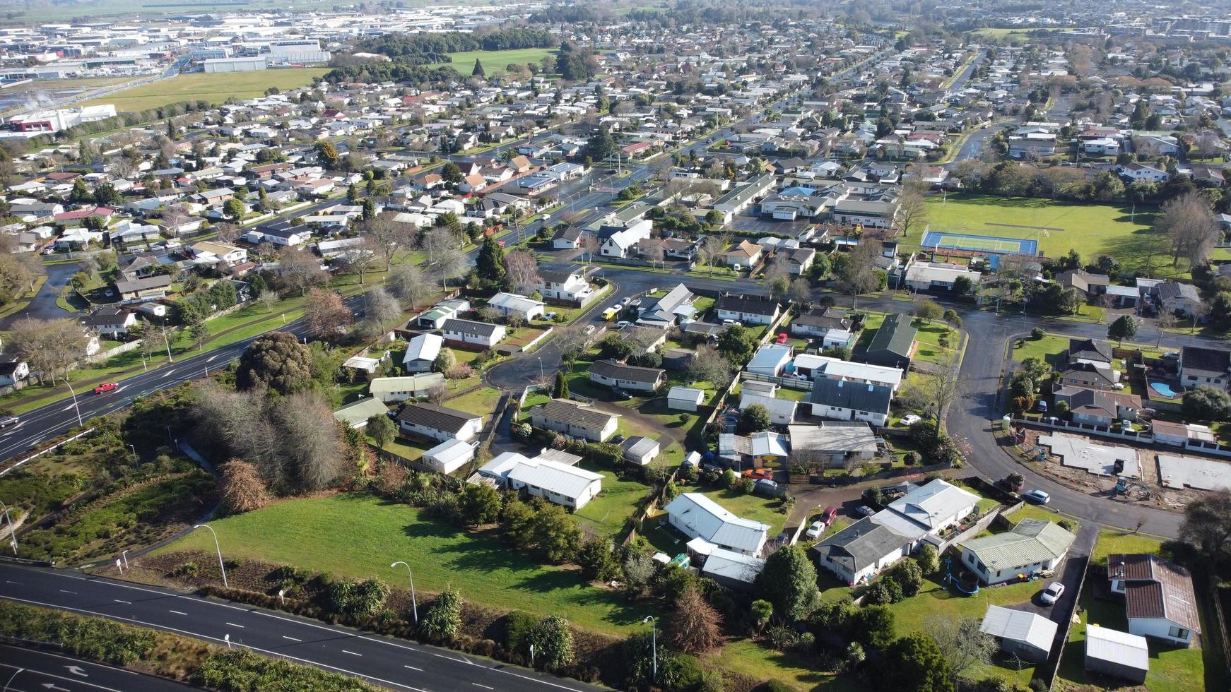 Aerial view of Hamilton, New Zealand photo