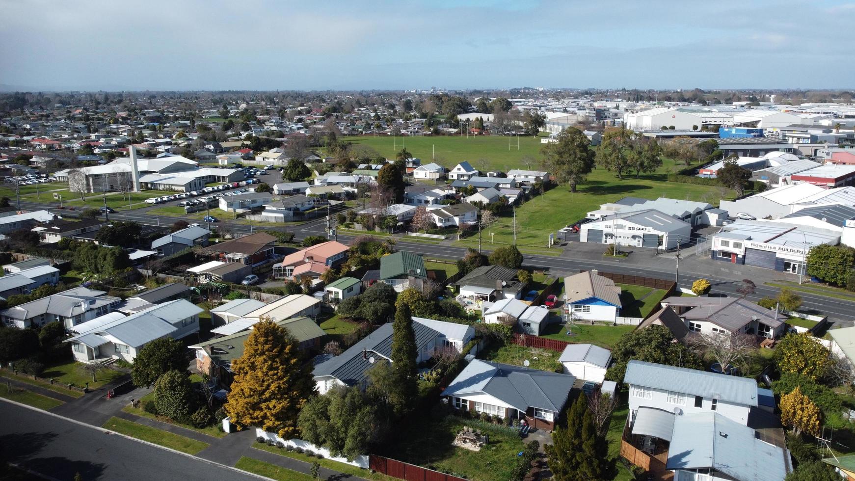 Aerial view of Hamilton, New Zealand photo