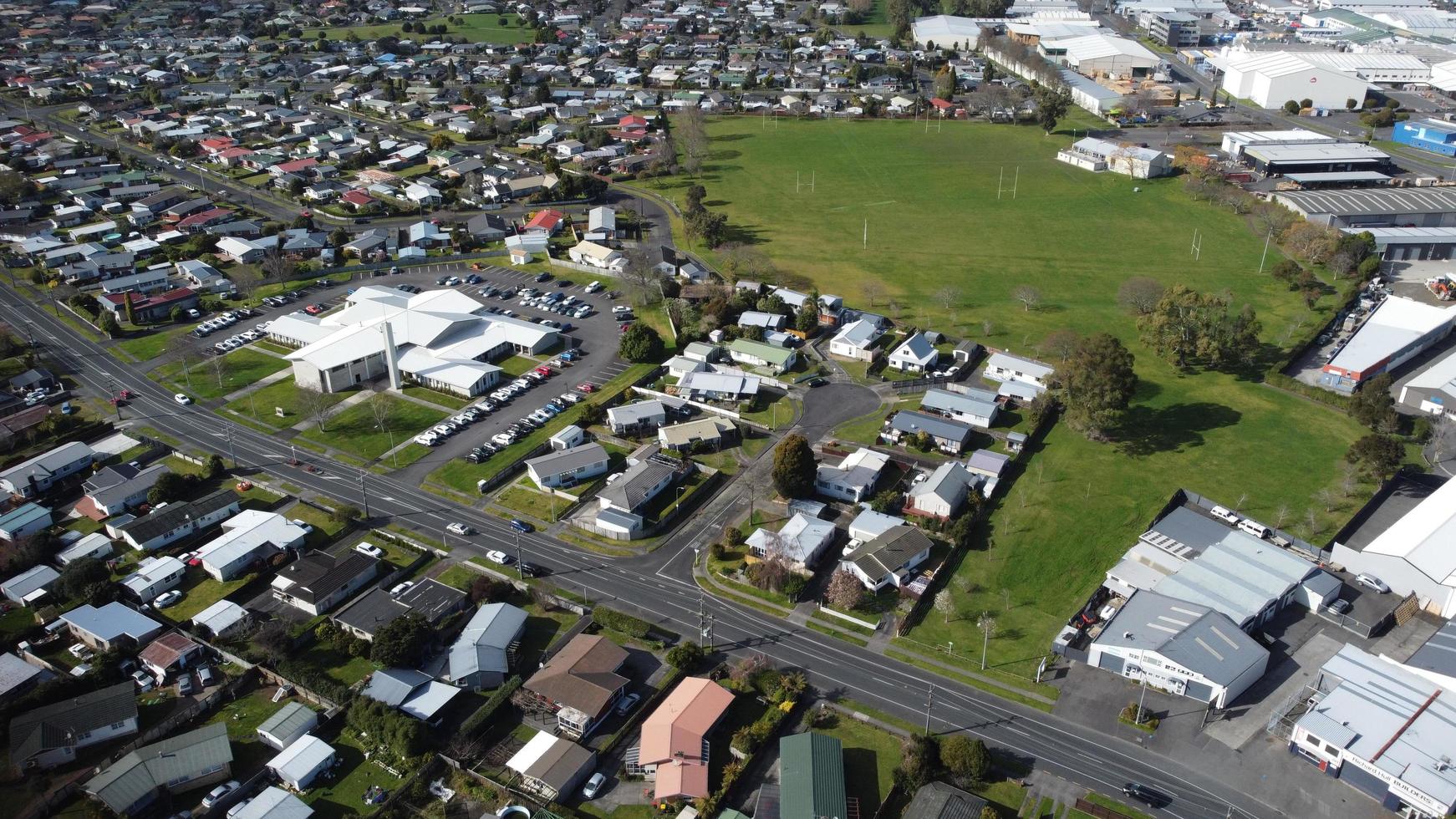 Aerial view of Hamilton, New Zealand photo