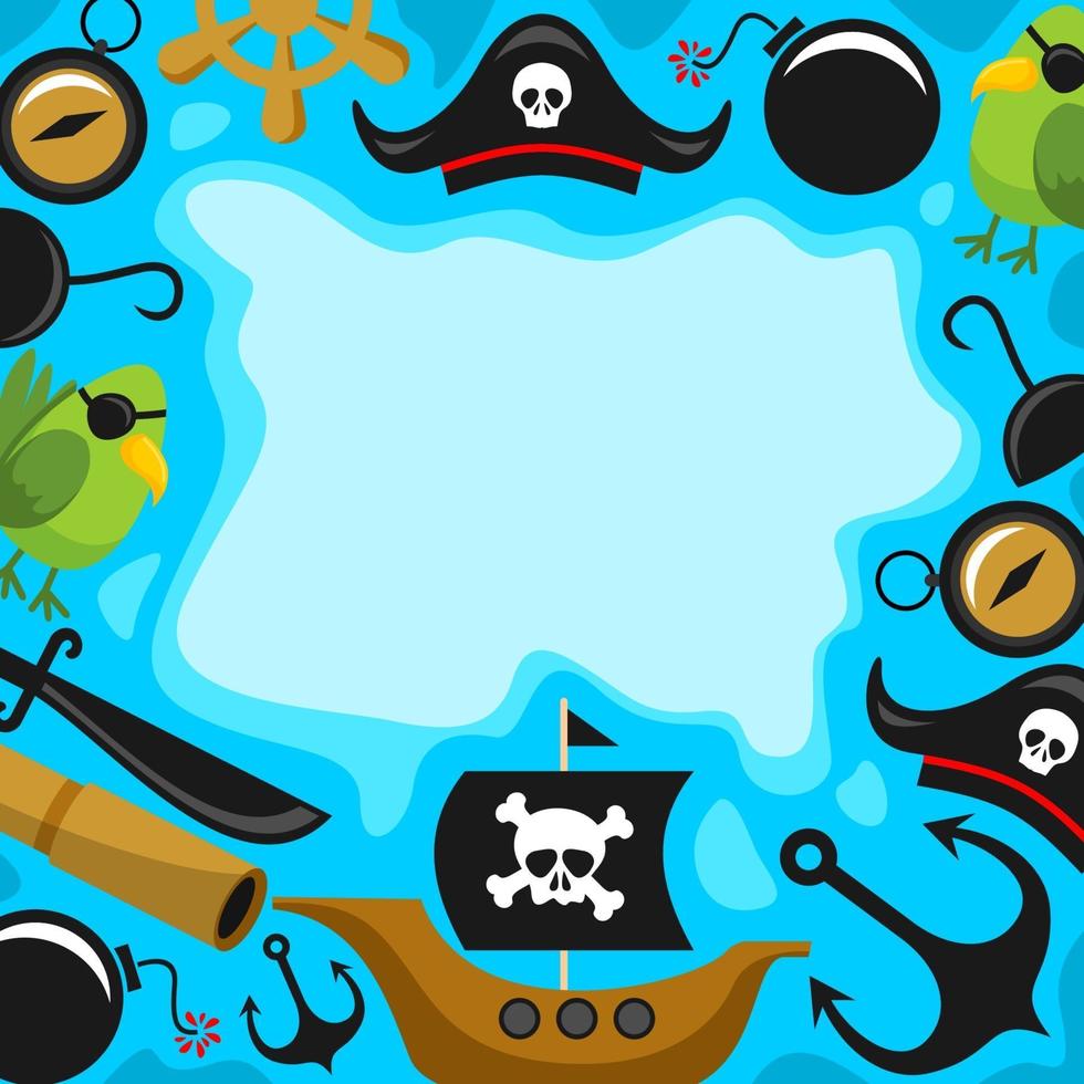 Cartoon Pirates Background vector