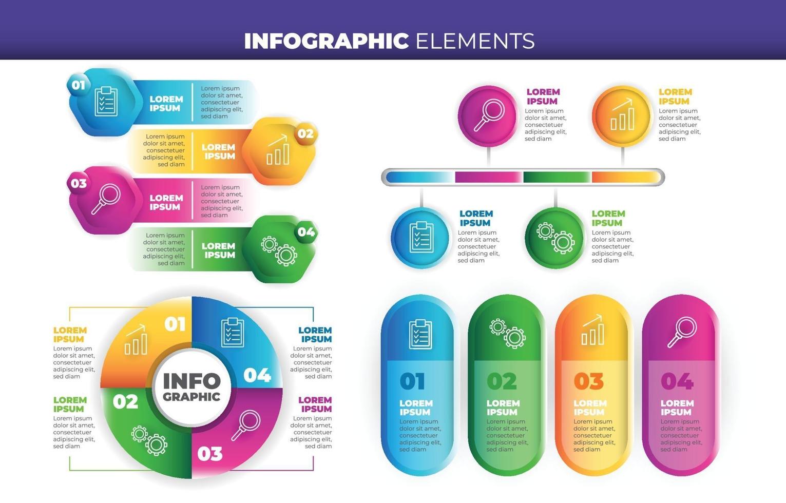 Infographic Elements Template Set vector