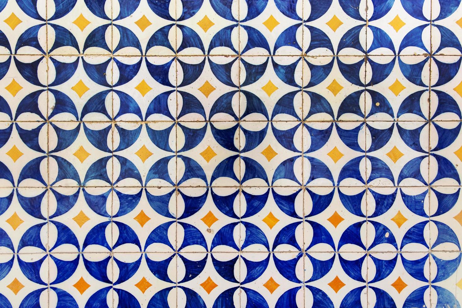 Portuguese azulejo ceramic tiles decorative background photo