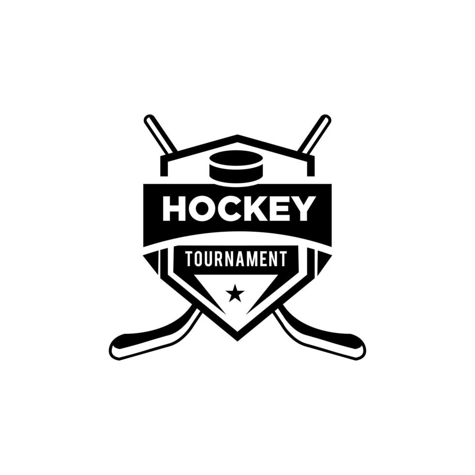 premium hockey club team vector black logo design template