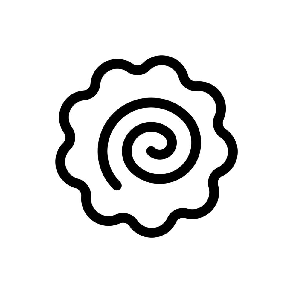 narutomaki o kamaboko surimi icono de contorno vectorial vector