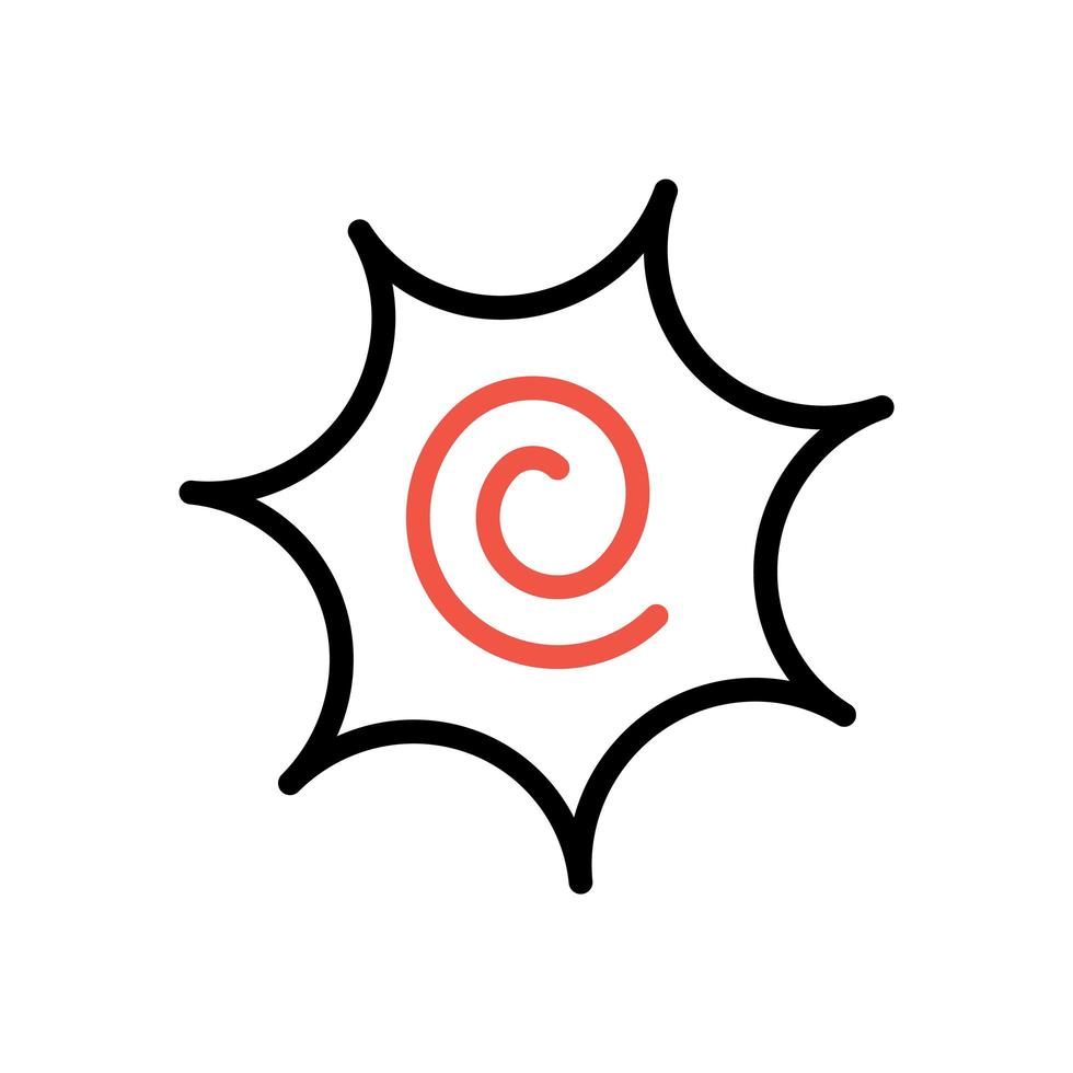 narutomaki o kamaboko surimi icono de contorno vectorial vector