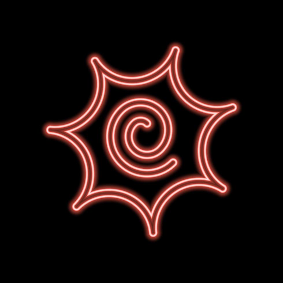 Narutomaki or kamaboko surimi vector outline icon neon color in black