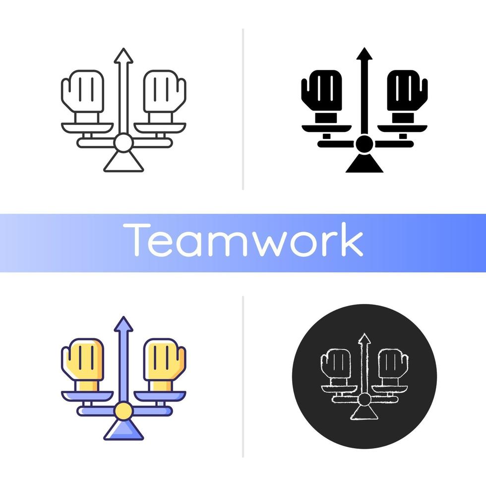 Conflict management icon vector