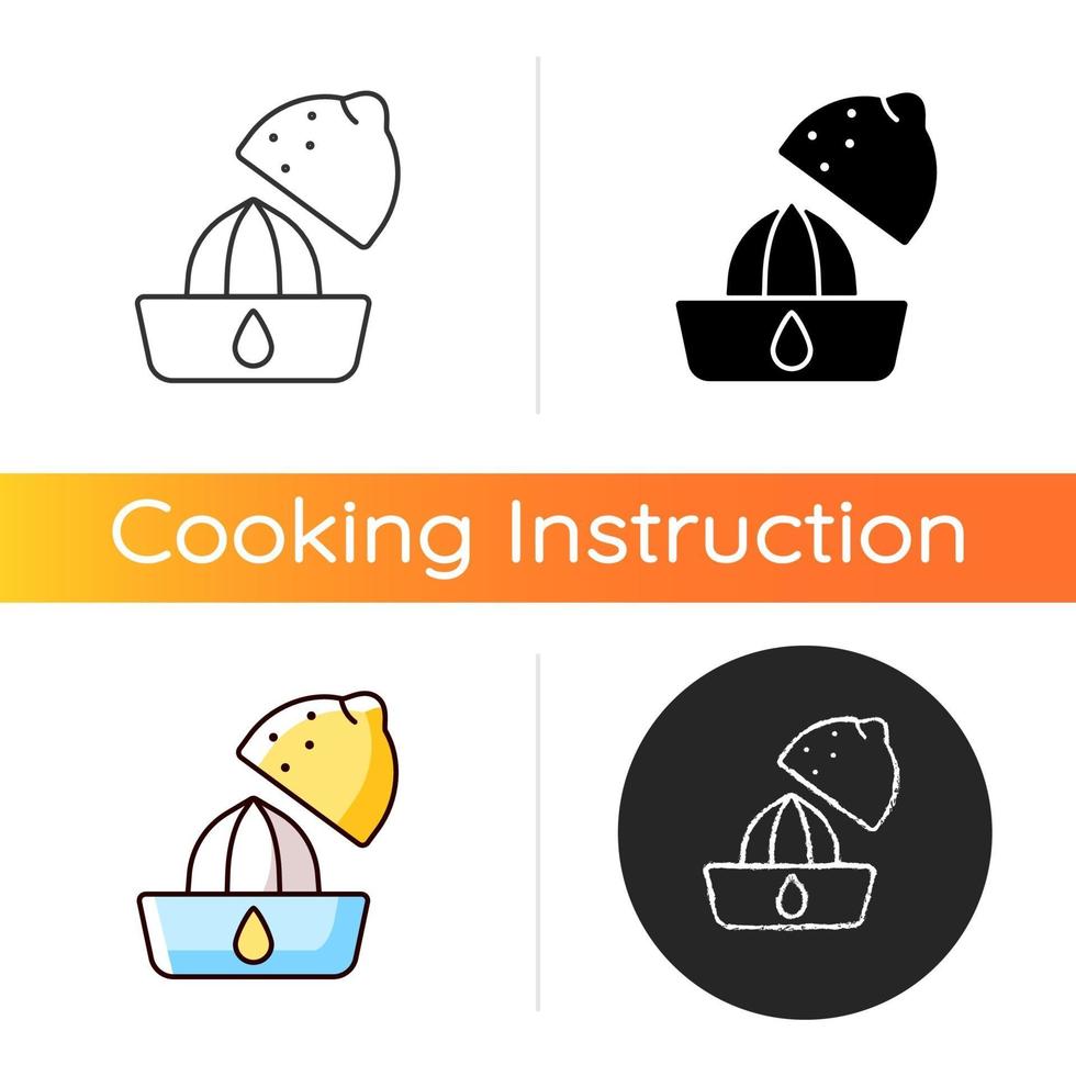 Squeeze lemon icon vector
