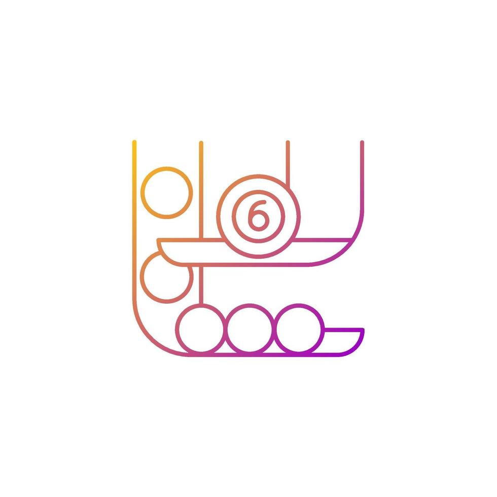 Powerball gradient linear vector icon