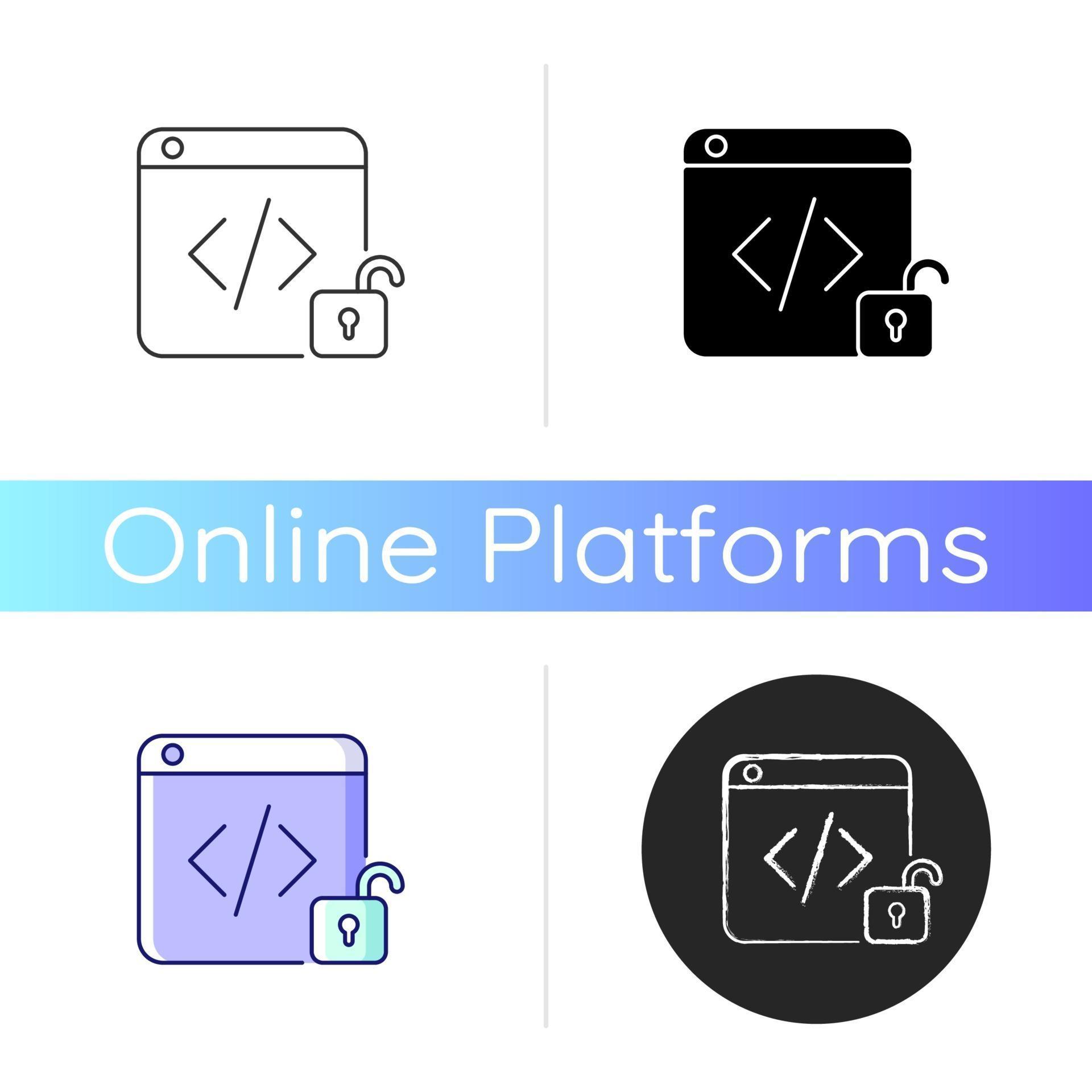 Open source code platforms icon 3272634 Vector Art at Vecteezy