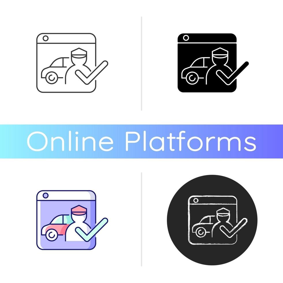 Ride-hailing platforms icon vector