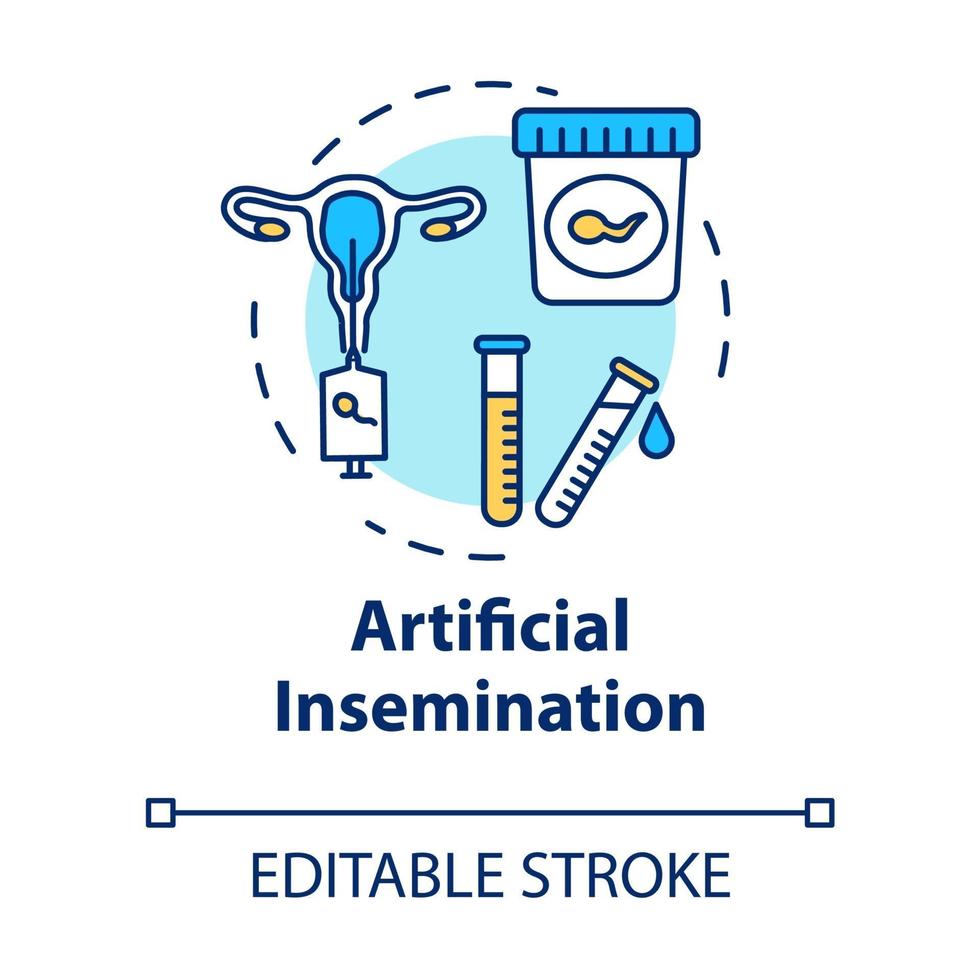 icono del concepto de inseminación artificial vector