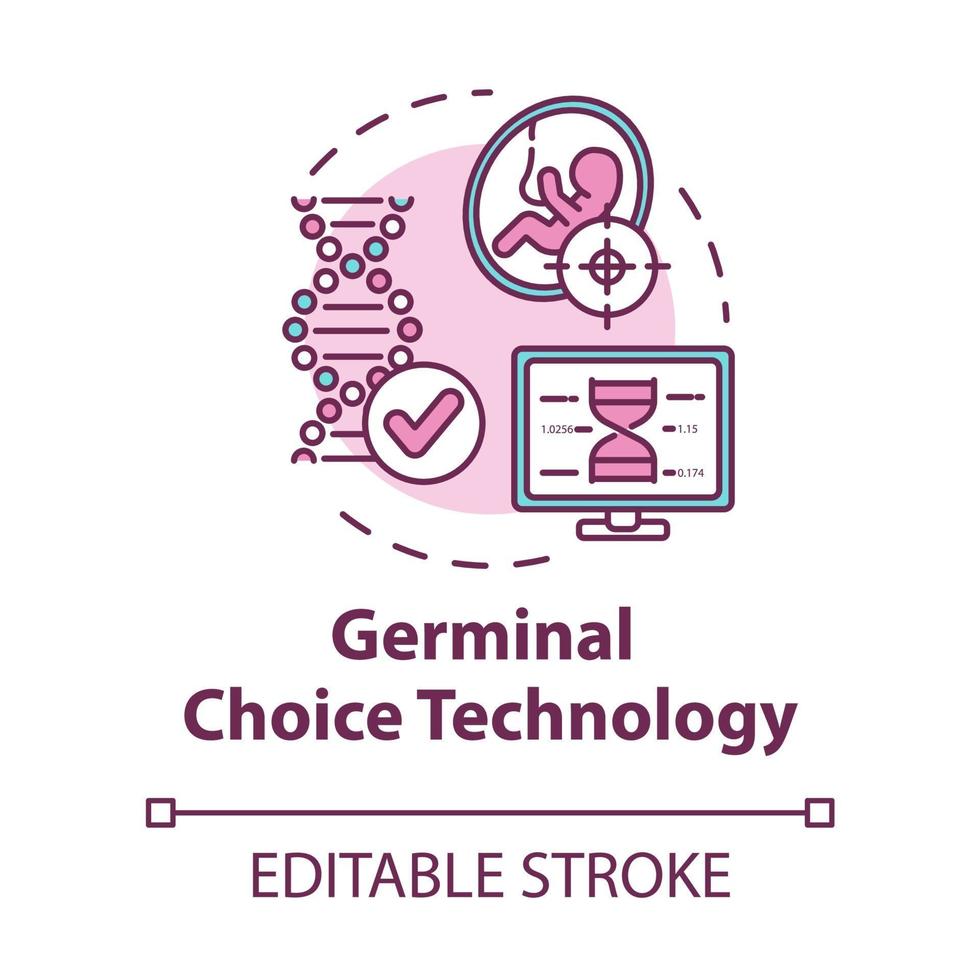 Germinal choice technology concept icon vector