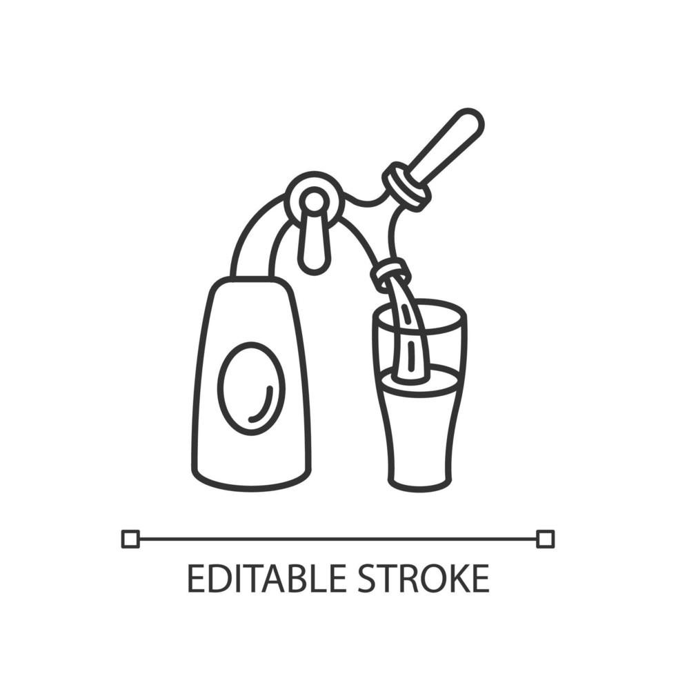 Beer tap pixel perfect linear icon vector