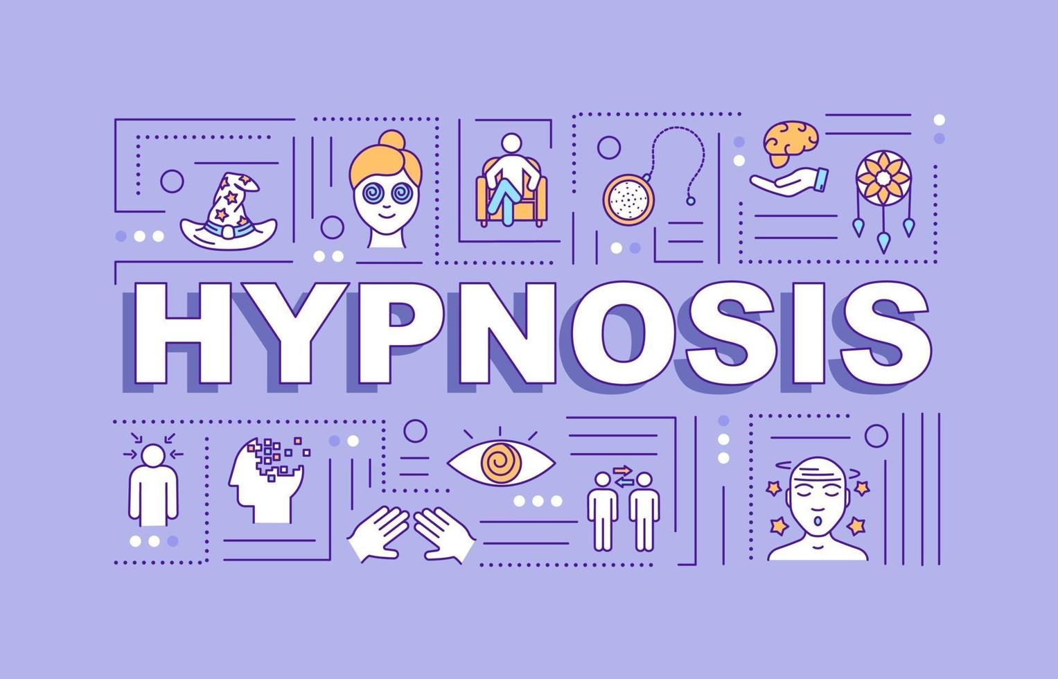 Hypnosis word concepts banner vector