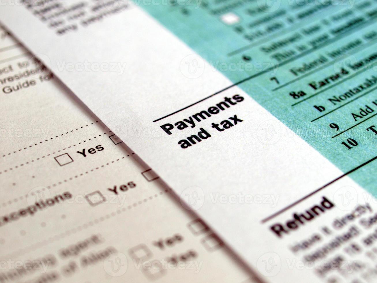 USA tax forms photo