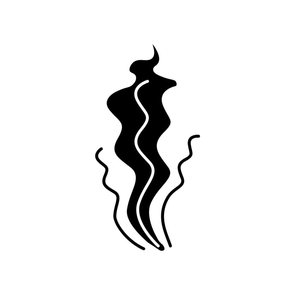 Bad smell black glyph icon vector