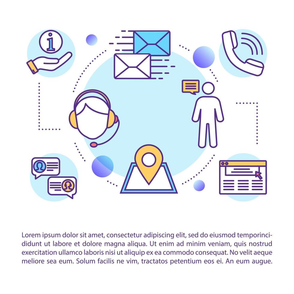 Client support concept icon with text vector